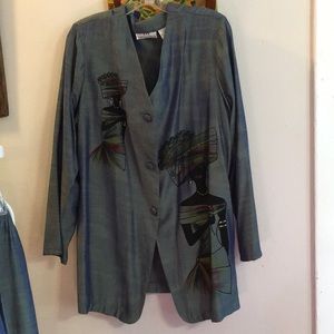 Shermarke 4-pc. Olive Iridescent Skirt Set